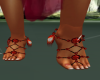 red feet anklet 
