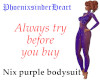 Nix purple bodysuit
