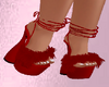 Valentines Red Fur Heels