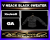 V NEACK BLACK SWEATER