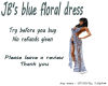 JB's blue floral dress