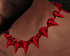 Red Metal Neck Spikes