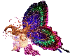 colorful butterfly girl