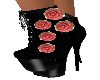 CORAL ROSE/BLACK BOOTS