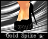  [Q!] Gold Spike Heels
