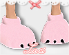 ♡ pink teddy slippers