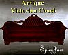 Antq Victorian Sofa Red