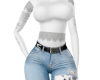 Sexy Jeans Outfit W/Gray