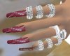 Ruby nail art long nails