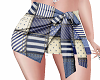 Denim patchwork skirt