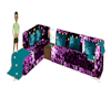 purple teal couch