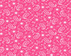 Stem pink bandana puff
