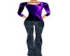 Puple flame top Outfit