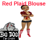 [BD] Red Plaid Blouse