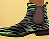 Green Tiger Stripe Chelsea Boots (F)