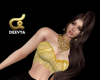 ๔ Gold Bustier Top