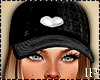 Black Cap Silver Heart