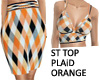 ST TOP PLAID ORANGE