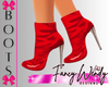Glossy Booties Red
