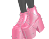 Pink Latex Wire Shoes