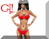 GIL" Cute Bikini RED
