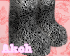 *A* Gray Fur Boots