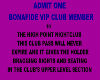 VIP Club Member Pass (M)