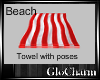 Glo* Red Striped Towel