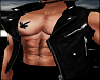 Dark Black Leather Vest