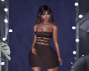 brown animal print dress