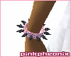 Pink/Onyx Spike L Cuff