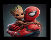 Spiderman and Baby groot