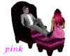 black/pink mens chair