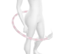 Pink white cow girl tail