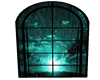 Teal anime Arched Window