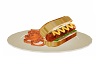 Hotdog union rings plate