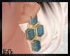 Eo) Aqua Gold Earrings