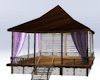 Cabana w/purple drapes