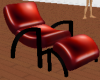 [tes] Red Leather Chaise