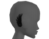 Feathers Black Earrings