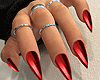 🤍 Red Stiletto Nails