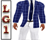 LG1 Blue & Whi Full Suit