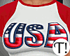 T! Red/White USA Top