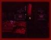 Fireplace red dark