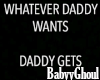 Daddy's Needs Cutout