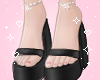 !!! star black heels ☆