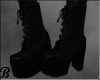 {B} Black Platform Boots