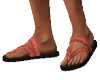 Coral Rust Beach Sandals