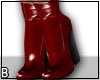 Red Leather Ankle Boots