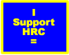 I Support HRC sticker